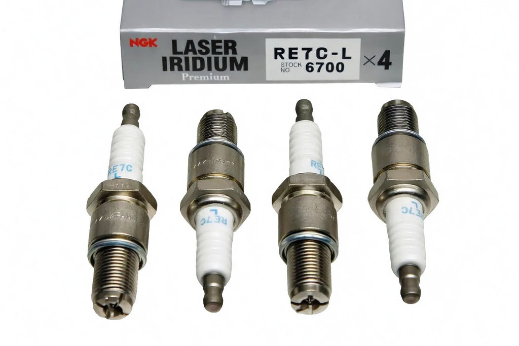 NGK Laser Iridium Leading Spark Plugs Box of 4 (RE7C-L)