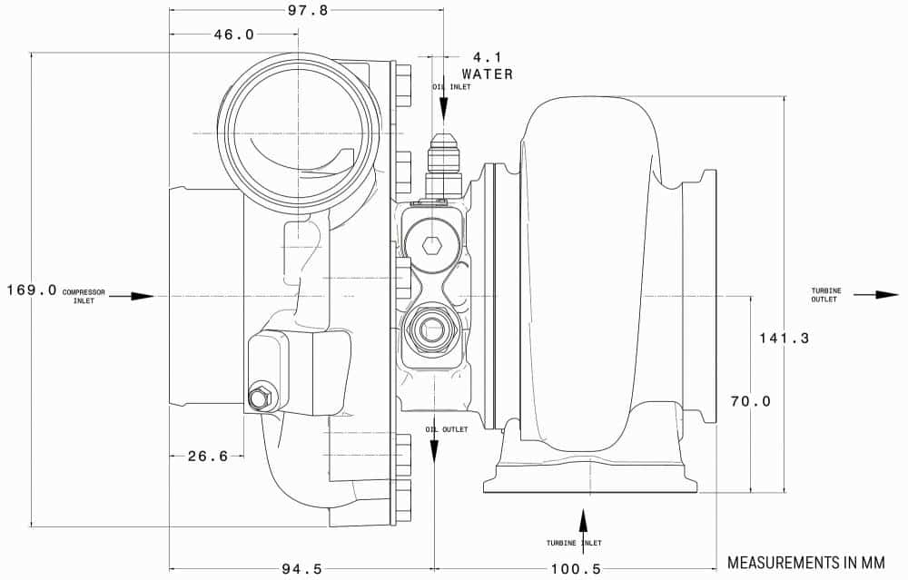 Garrett G35-990 G-Series II Turbocharger 0.83 A/R V-Band / V-Band IWG